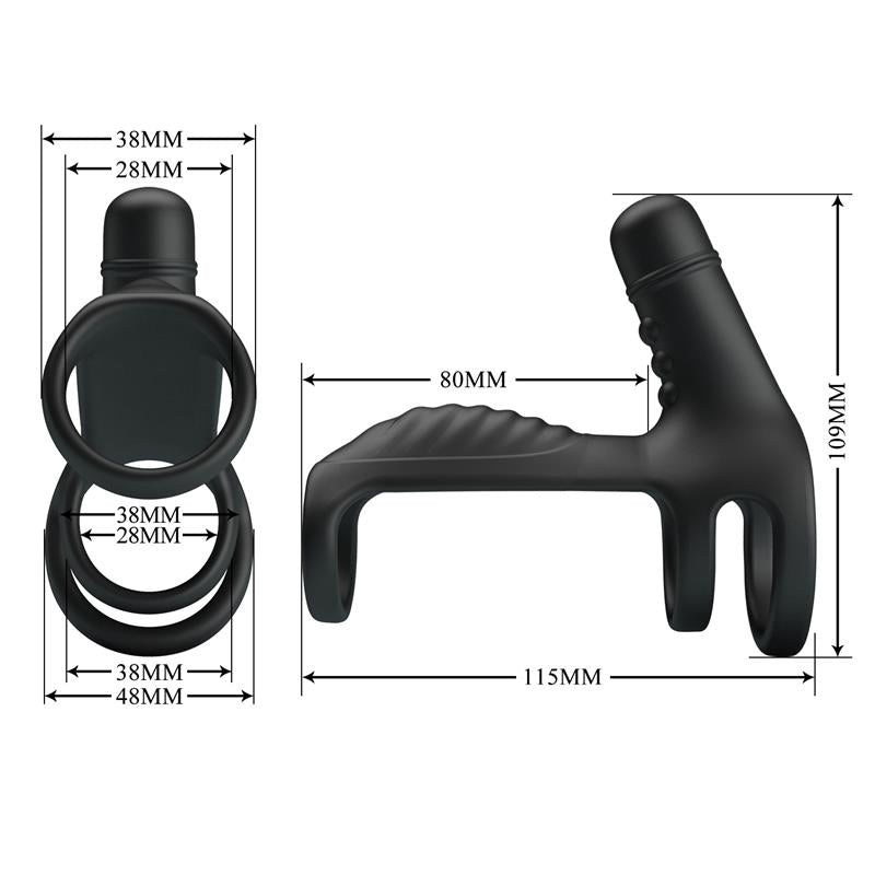 PRETTYLOVE - SLING VIBRATING PENIS SLEEVE