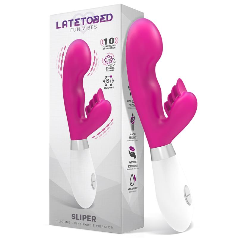 LATETOBED - SLIPER RABBIT VIBE SILICONE PINK
