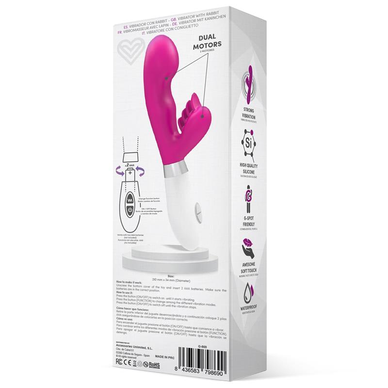 LATETOBED - SLIPER RABBIT VIBE SILICONE PINK