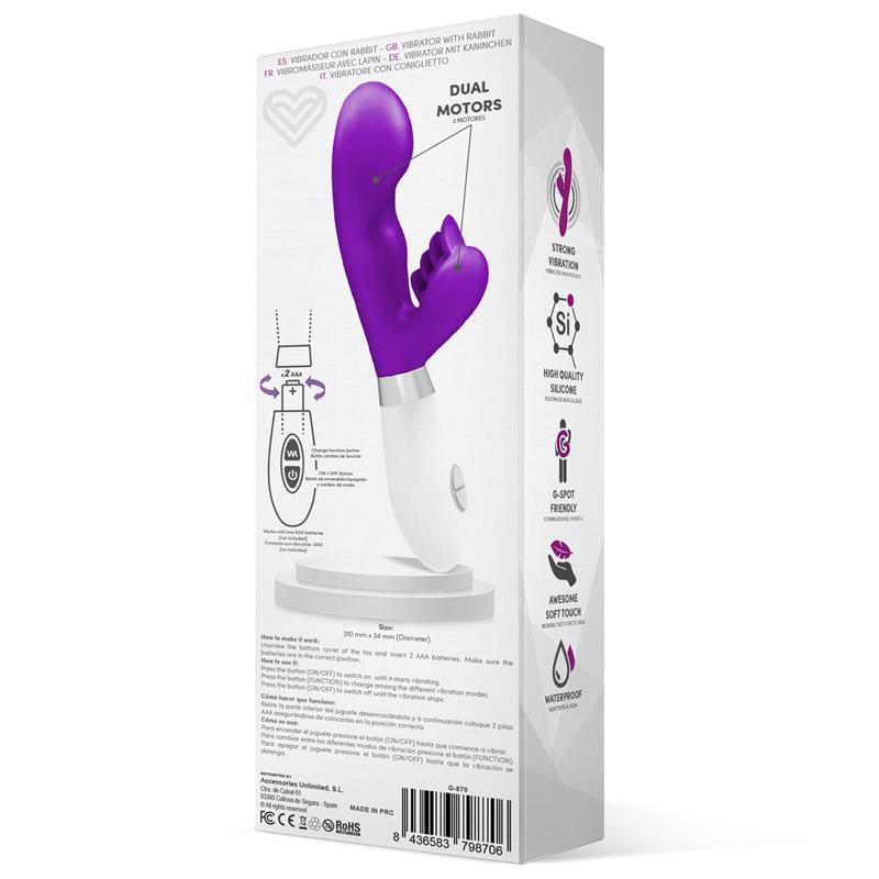 LATETOBED - SLIPER RABBIT VIBE SILICONE PURPLE