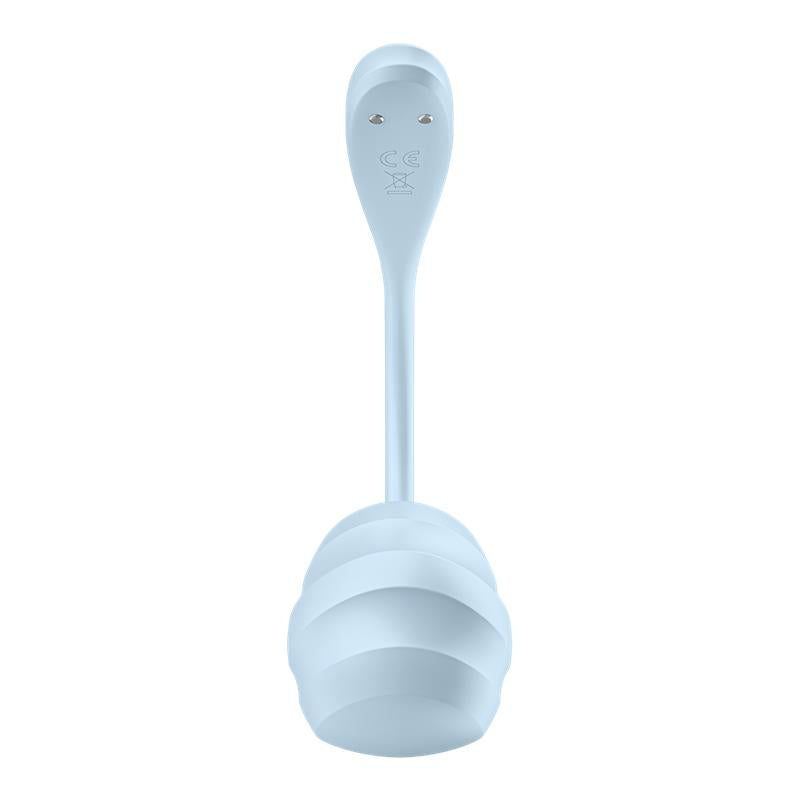 SATISFYER - SMOOTH PETAL PANTY VIBRATOR WITH APP BLUE