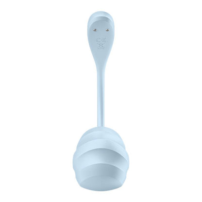 SATISFYER - SMOOTH PETAL PANTY VIBRATOR WITH APP BLUE