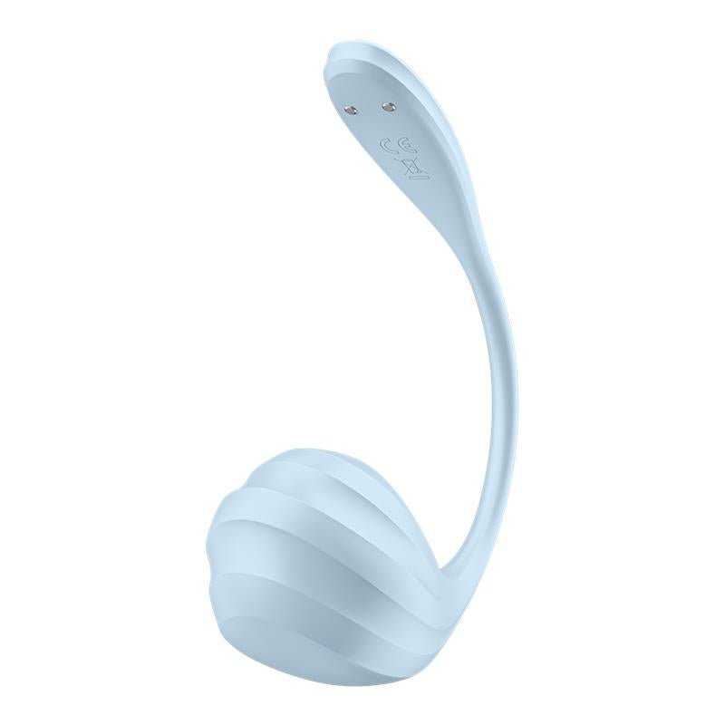 SATISFYER - SMOOTH PETAL PANTY VIBRATOR WITH APP BLUE