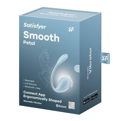 SATISFYER - SMOOTH PETAL PANTY VIBRATOR WITH APP BLUE