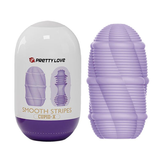 PRETTYLOVE - SMOOTH STRIPES CUPID-X MASTURBATOR EGG