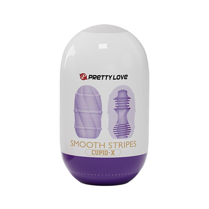 PRETTYLOVE - SMOOTH STRIPES CUPID-X MASTURBATOR EGG