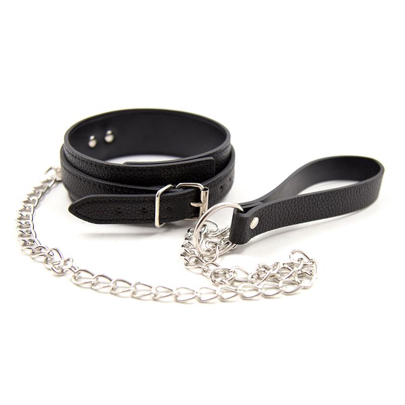 LATETOBED BDSM LINE - SNAKE PATTERN COLLAR WITH LEASH
