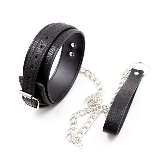 LATETOBED BDSM LINE - SNAKE PATTERN COLLAR WITH LEASH