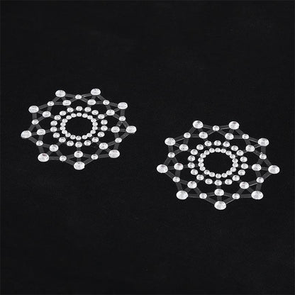 LATETOBED BDSM LINE - SNOWFLAKE NIPPLE COVERS WHITE