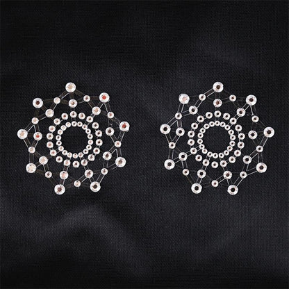 LATETOBED BDSM LINE - SNOWFLAKE NIPPLE COVERS WHITE