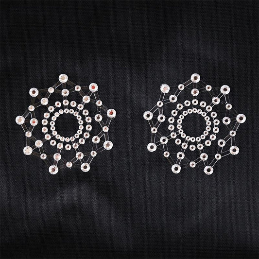 LATETOBED BDSM LINE - SNOWFLAKE NIPPLE COVERS WHITE