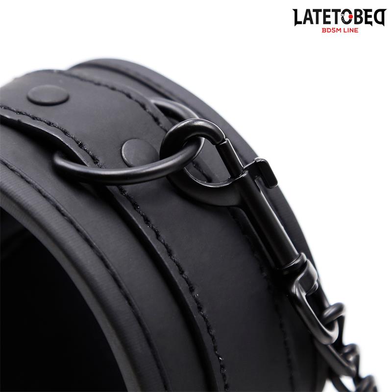 LATETOBED BDSM LINE - SOLID BLACK ANKLE CUFF