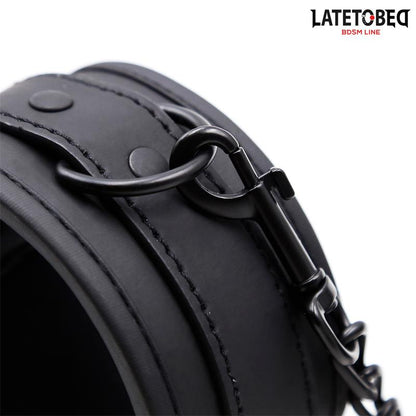 LATETOBED BDSM LINE - SOLID BLACK ANKLE CUFF