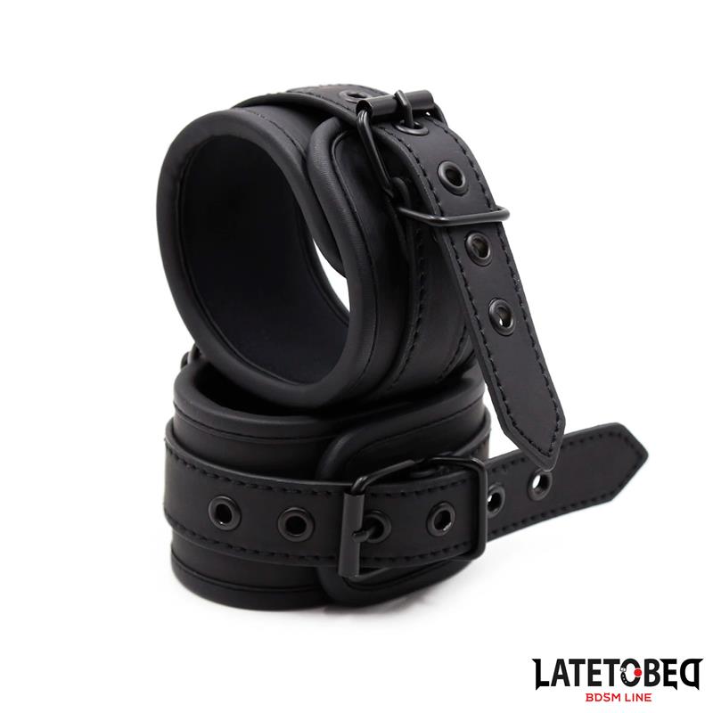 LATETOBED BDSM LINE - SOLID BLACK ANKLE CUFF