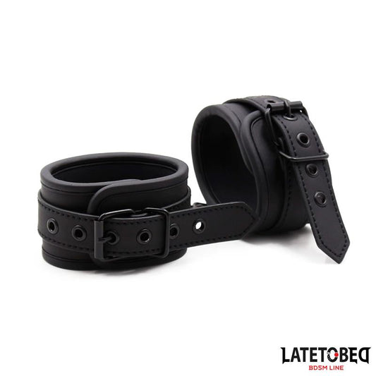 LATETOBED BDSM LINE - SOLID BLACK ANKLE CUFF