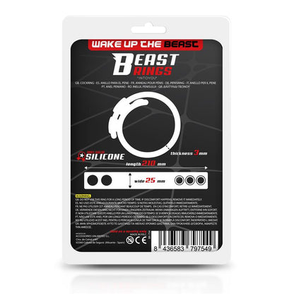 BEAST RINGS - SOLID SILICONE ADJUSTABLE STRIP COCK RING 15-21 CM