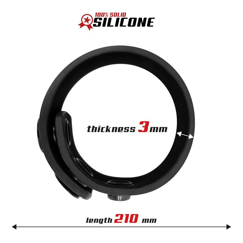 BEAST RINGS - SOLID SILICONE ADJUSTABLE STRIP COCK RING 15-21 CM