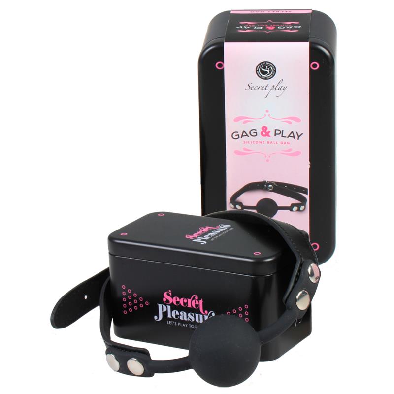 SECRET PLAY - SOLID SILICONE BALL GAG BLACK