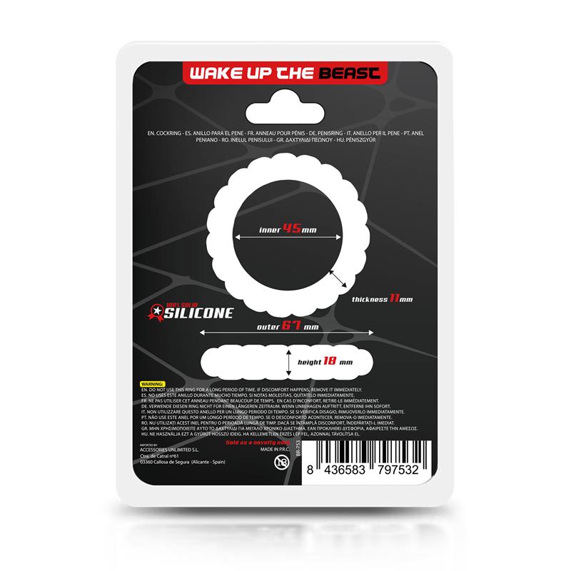 BEAST RINGS - SOLID SILICONE COCK RING 4.5 CM