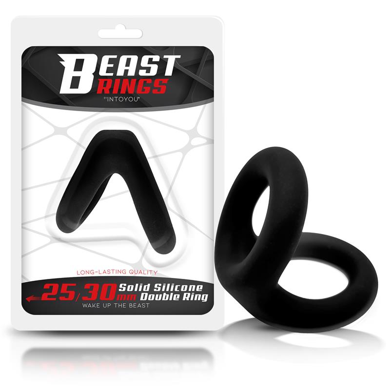 ANILLOS BEAST - DOBLE ANILLO PENEANO DE SILICONA SÓLIDA 2.5 / 3 CM