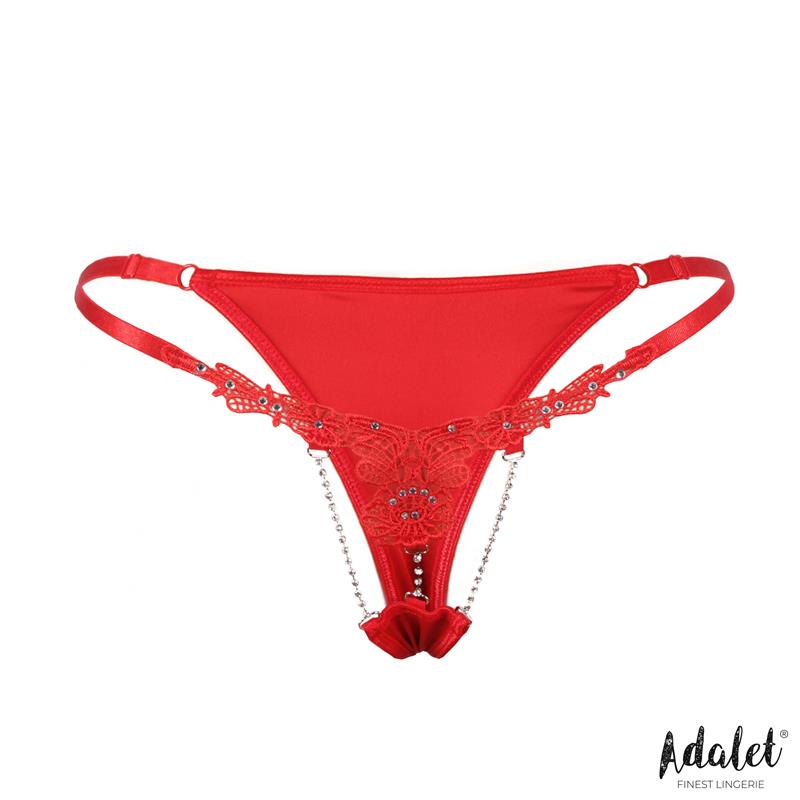 ADALET LINGERIE - SOPHIE LACE THONG WITH BREADS