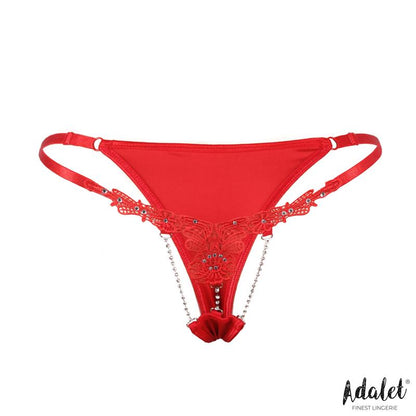 ADALET LINGERIE - SOPHIE LACE THONG WITH BREADS