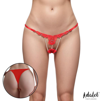 ADALET LINGERIE - SOPHIE LACE THONG WITH BREADS