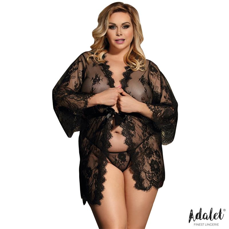 ADALET LINGERIE - PEIGNOIR MANCHES LONGUES SORA TAILLE 44-46