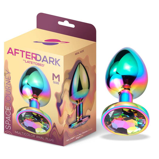 AFTERDARK - SPACE JOURNEY MULTICOLOR BUTT PLUG WITH JEWEL SIZE M