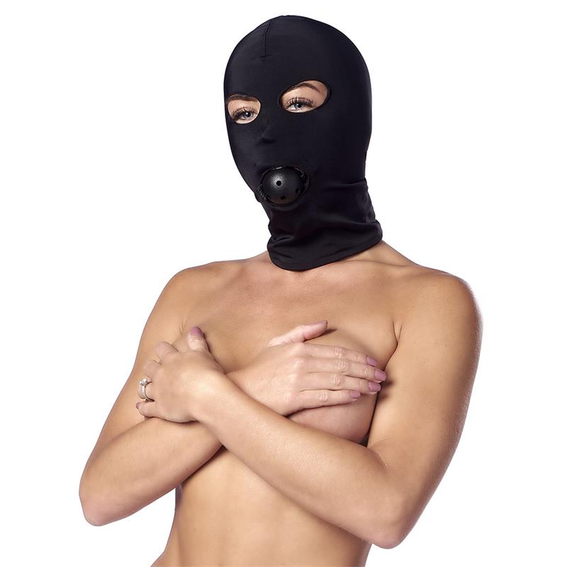 BONDAGE PLAY - SPANDEX HOOD WITH BALL GAG