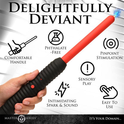 MASTER SERIES - SPARK ROD ZAPPING WAND WITH ELECTRO SHOCK
