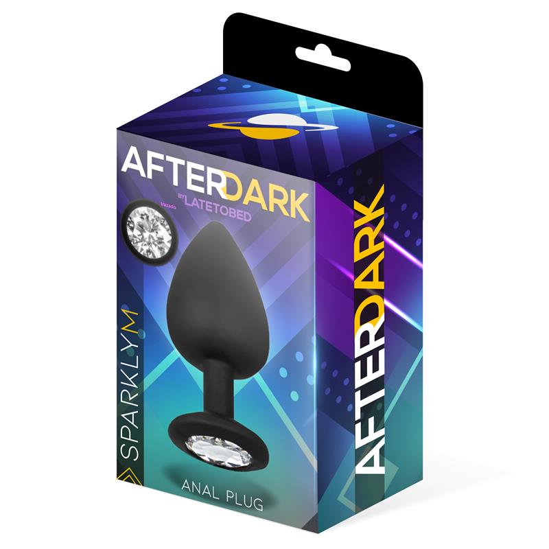 AFTERDARK - SPARKLY BUTT PLUG SILICONE SIZE M 8 CM X 3.5 CM
