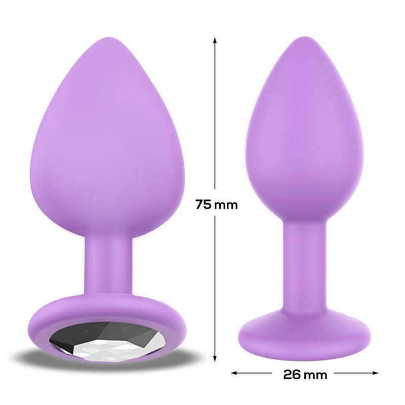 AFTERDARK - SPARKLY BUTT PLUG SIZE S SILICONE LILAC