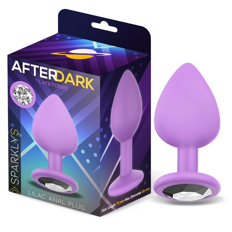 AFTERDARK - SPARKLY BUTT PLUG SIZE S SILICONE LILAC