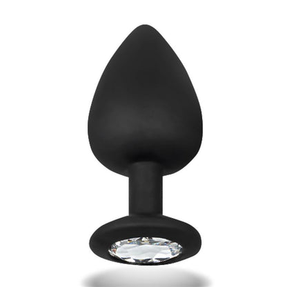 AFTERDARK - SPARKLY BUTT PLUG WITH JEWEL SILICONE SIZE L 9.5 CM X 4.5 CM