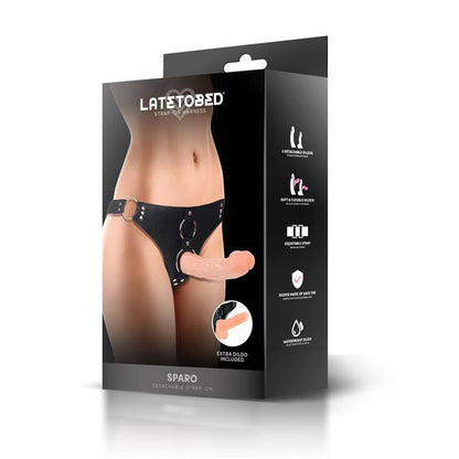HARNESS COLLECTION LATETOBED - SPARO DETACHABLE STRAP-ON WITH 2 DILDO REALISTIC