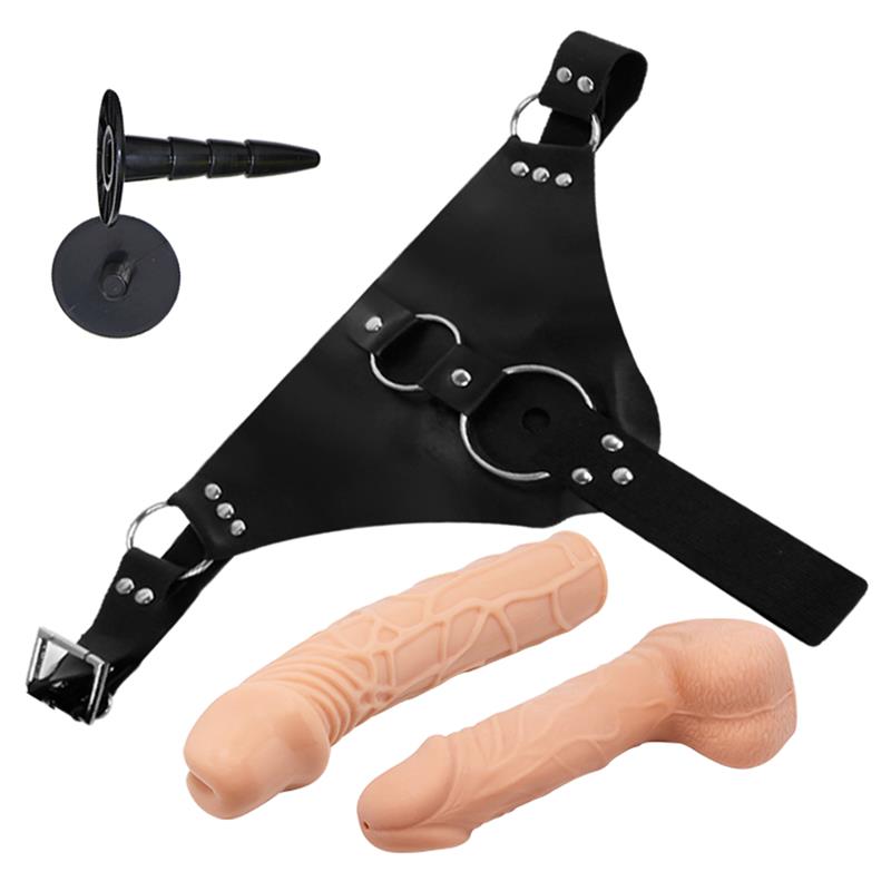 HARNESS COLLECTION LATETOBED - SPARO DETACHABLE STRAP-ON WITH 2 DILDO REALISTIC
