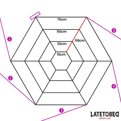 LATETOBED BDSM LINE - SPIDER WEB BED BONDAGE