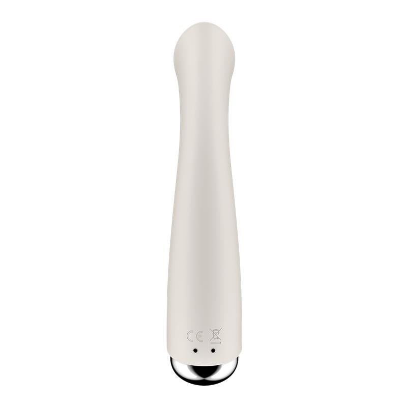 SATISFYER - SPINNING G-SPOT 1 VIBE AND ROTATOR BEIGE