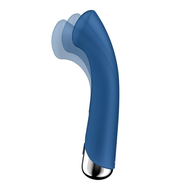 SATISFYER - SPINNING G-SPOT 1 VIBE AND ROTATOR BLUE