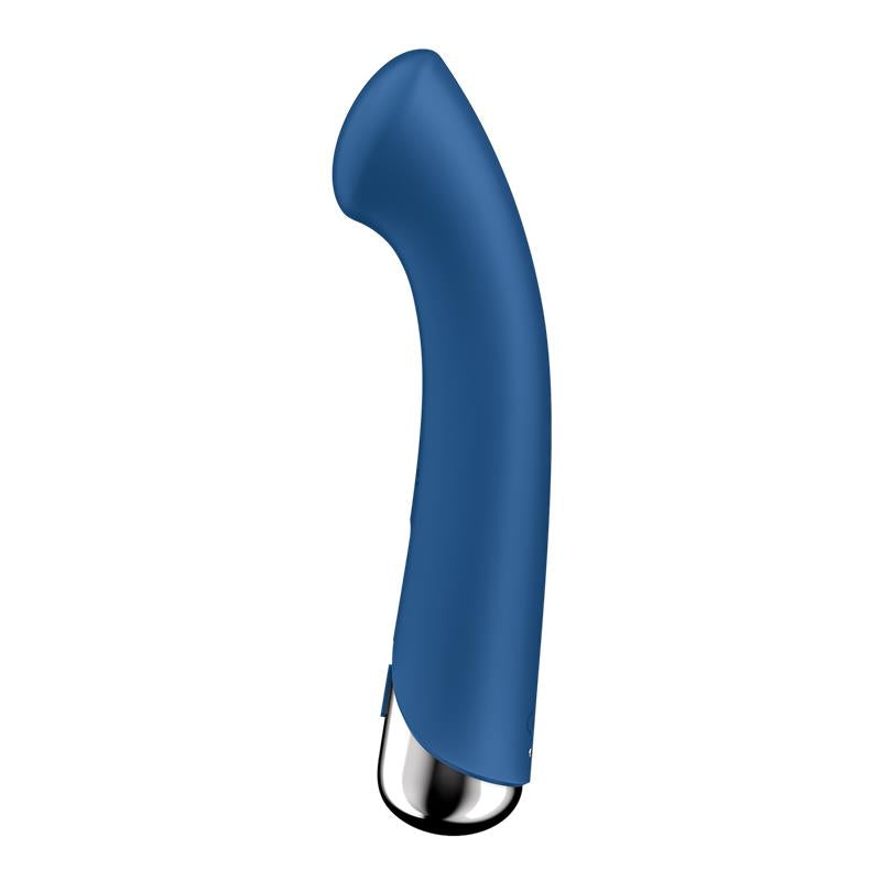 SATISFYER - SPINNING G-SPOT 1 VIBE AND ROTATOR BLUE