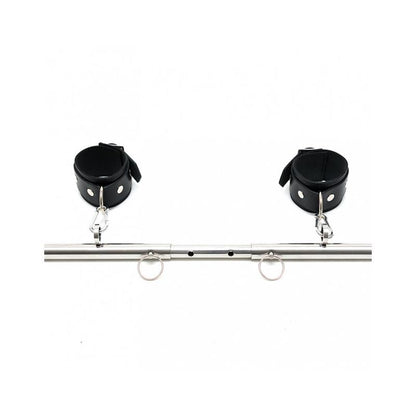 BONDAGE PLAY - SPREADBAR, METAL WITH CUFFS-ADJUSTABLE