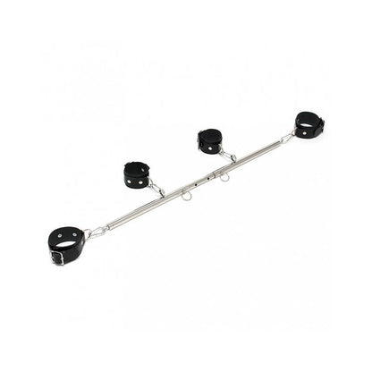 BONDAGE PLAY - SPREADBAR, METAL WITH CUFFS-ADJUSTABLE