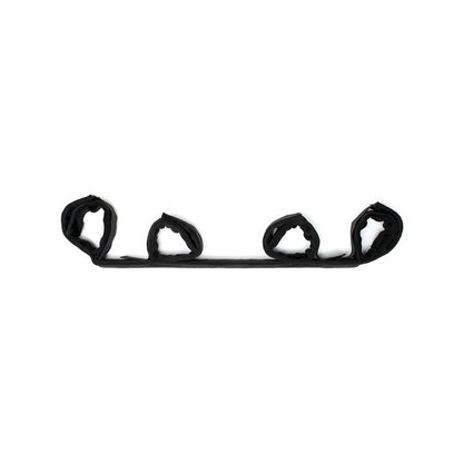 BONDAGE PLAY - SPREADER BAR WITH 4 CUFFS BLACK