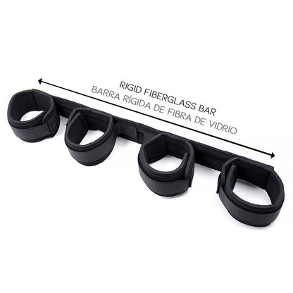 LATETOBED BDSM LINE - SPREADER BAR WITH RIGID BAR AND SOFT CUFFS