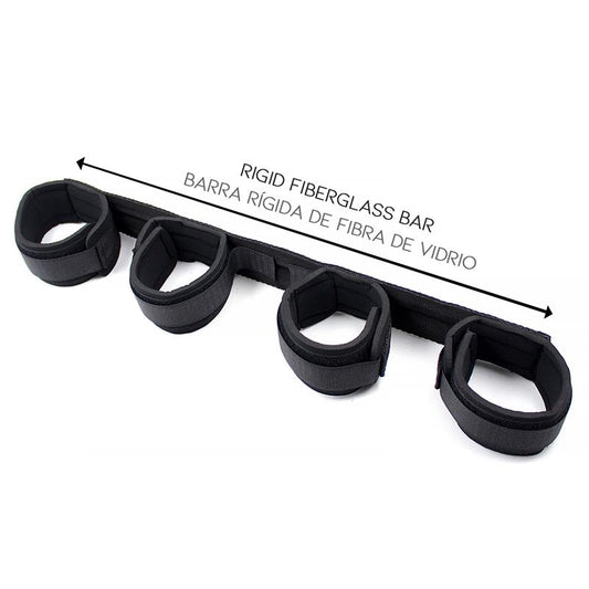 LATETOBED BDSM LINE - SPREADER BAR WITH RIGID BAR AND SOFT CUFFS