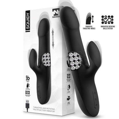 TARDENOCHE - SQUIDY VIBE WITH THRUSTING MOVEMENT AND ROTATING BEADS USB SILICONE