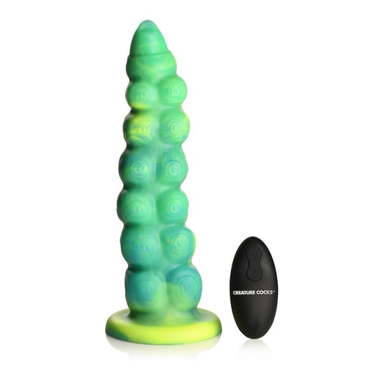 CREATURE COCKS - SQUIRMER THRUSTING AND VIBRATING DILDO WITH REMOTE SILICONE