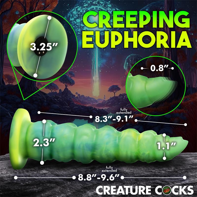 CREATURE COCKS - SQUIRMER THRUSTING AND VIBRATING DILDO WITH REMOTE SILICONE