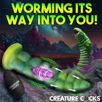 CREATURE COCKS - SQUIRMER THRUSTING AND VIBRATING DILDO WITH REMOTE SILICONE